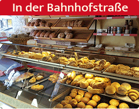 Die Produkte unserer Bäckerei und Konditorei in Kronach finden Sie auch in der Bahnhofstraße in Kronach!