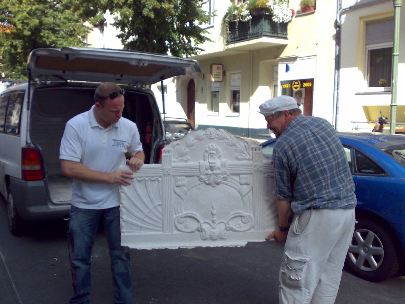 Abgeformter Stuck aus dem Entree für das Eingangsportal