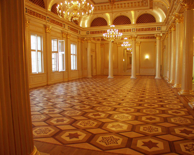 Intarsienparkett Goldener Saal Neustädtisches Palais Schwerin