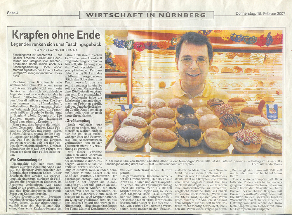 Ihre Bäckerei in Nürnberg Maxfeld/Gärten hinter der