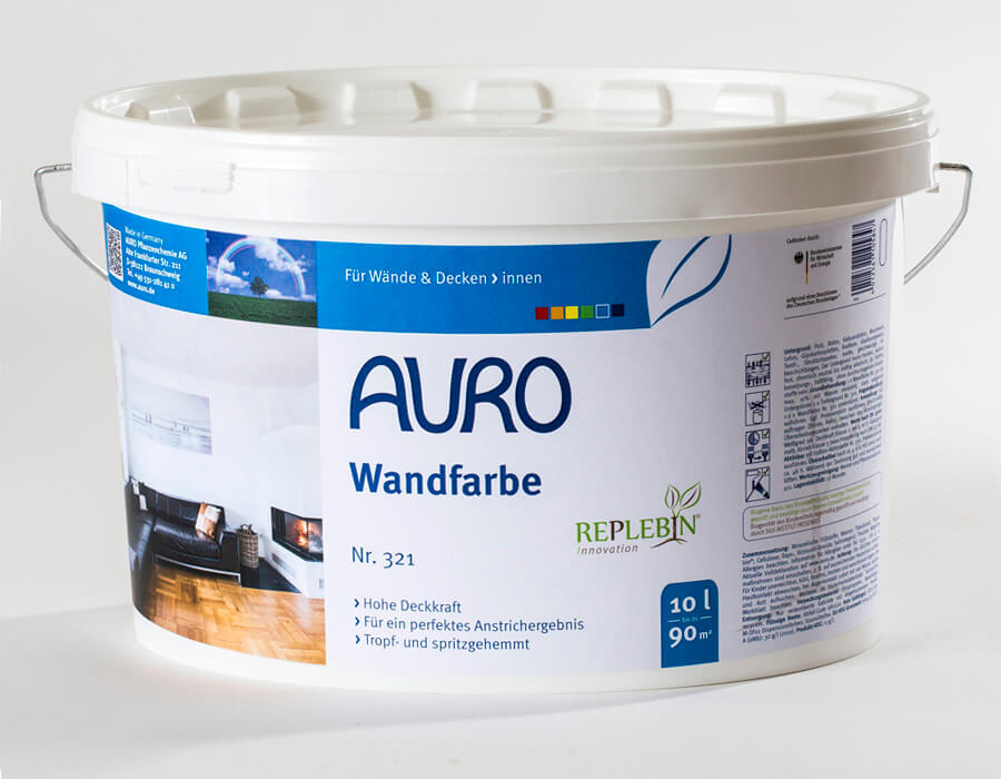 Auro Wandfarbe 321 Emissionsfreie, dauerhaft matt-weiße Dispersions-Wandfarbe in …