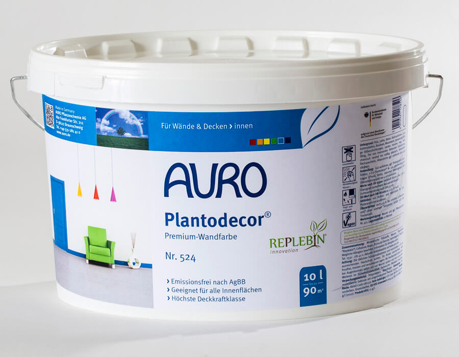 Auro Premiumwandfarbe 524 Innovative lösemittelfreie Premium-Dispersions-Wandfarbe, die dauerhaft weiß …
