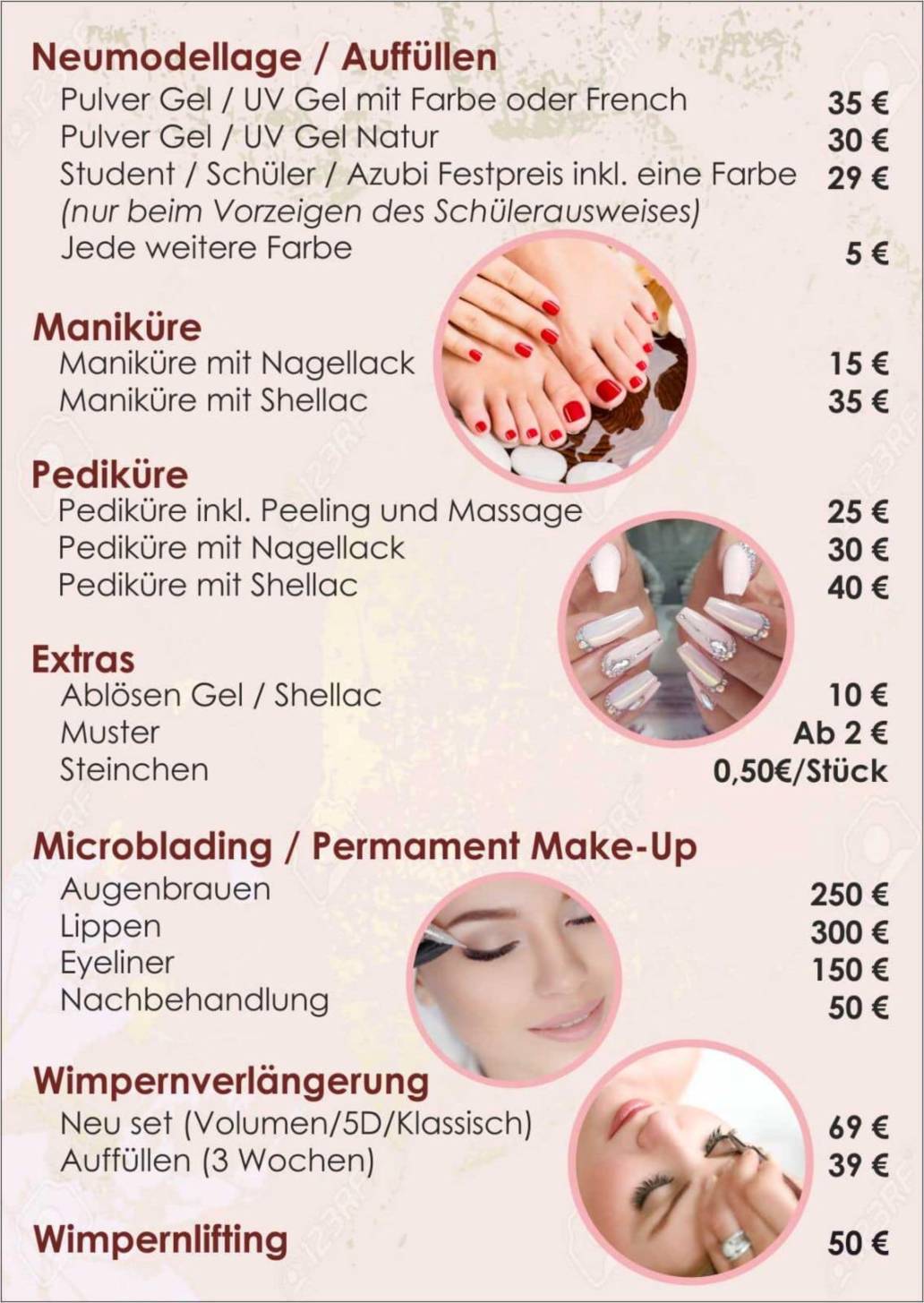 Nails By Rosa Nagel Fusspflege Wimpernverlangerung Flyer
