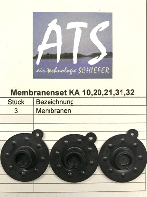 Membranenset für Bekomat (3 Stück) KA 10,  KA 20, KA 21, KA 31, KA 32