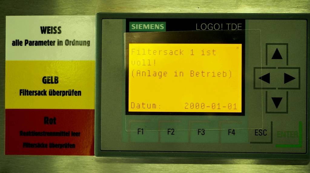 Bekosplit ES 05 mit Siemenssteuerung  - Anzeigemodul gelb