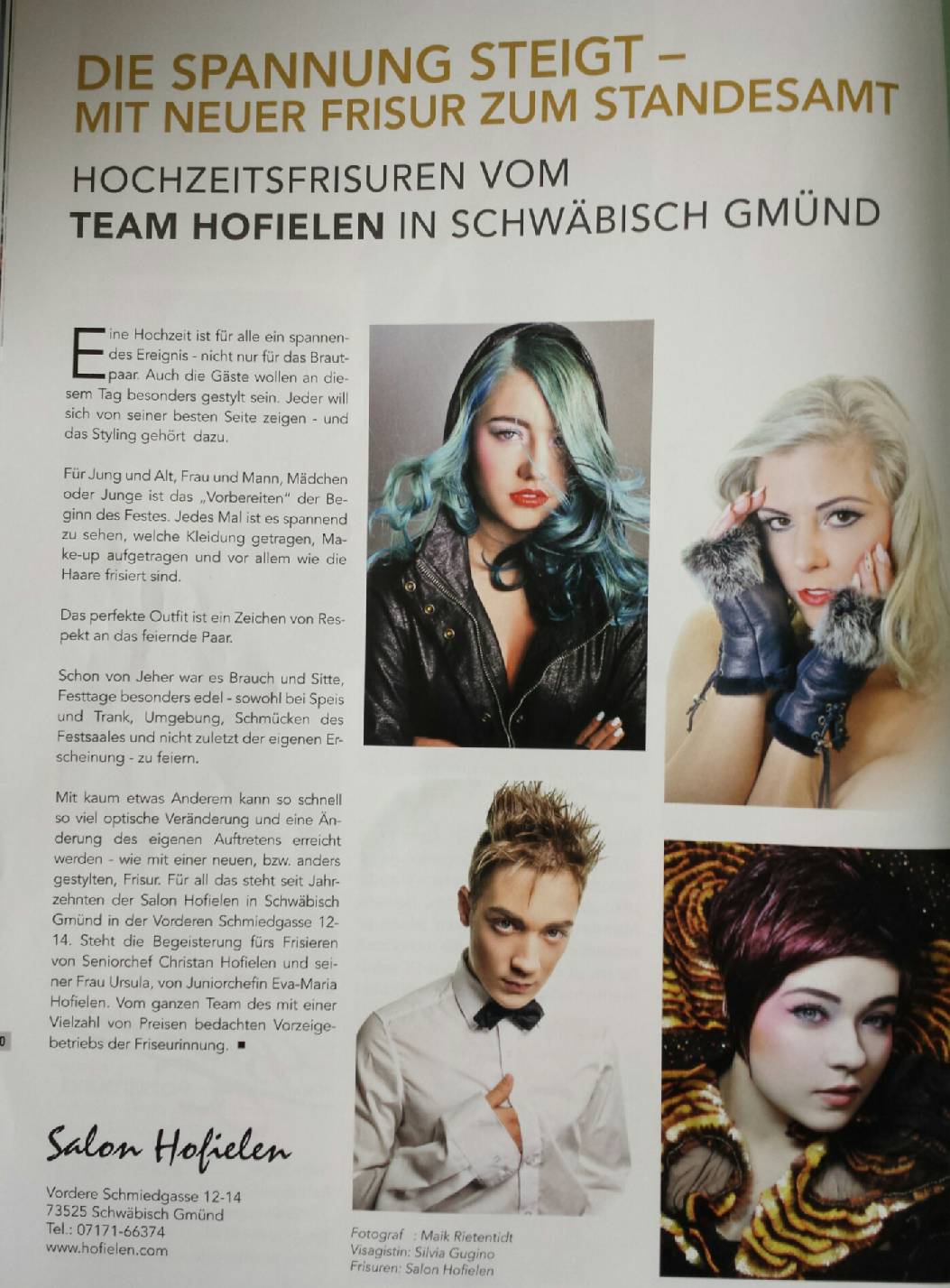 Salon Hofielen Haarstyling in Schwäbisch Gmünd Aktuelles Go For More Hochzeitsspecial 2016