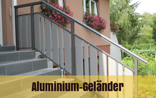 Neben Terrassendächern und Markisen führen wir auch Geländer aus Aluminium für Sie in Chemnitz, Burgstädt, Mittweida und Claußnitz.