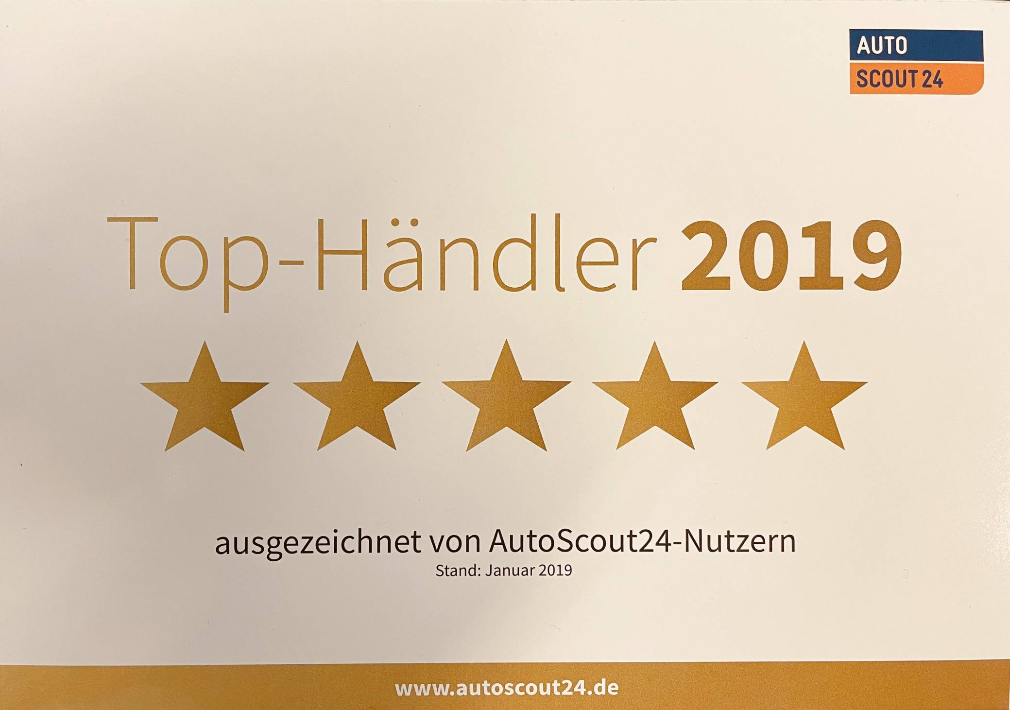 Autohaus Wenzel GmbH. Top-H&auml;ndler 2019.
