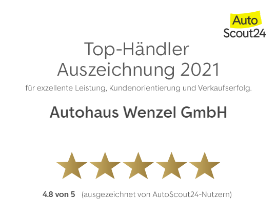 Autohaus Wenzel GmbH. Top-H&auml;ndler 2021.
