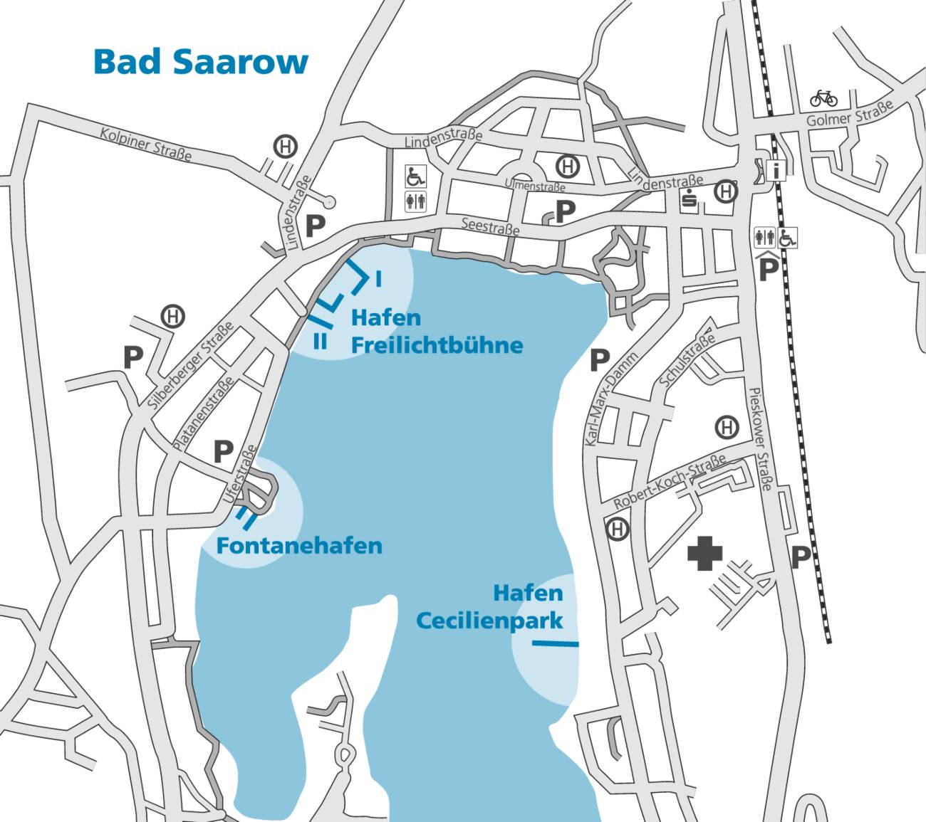 Häfen in Bad Saarow … zum Vergrößern anklicken
