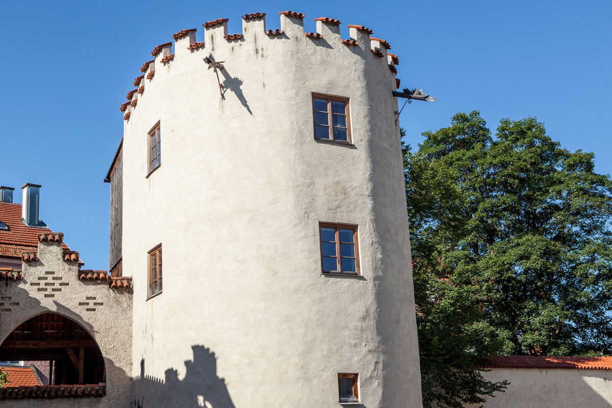 Ferienwohnung im Seilerturm, Alte Stadtmauer in Füssen, Allgäu, Bayern