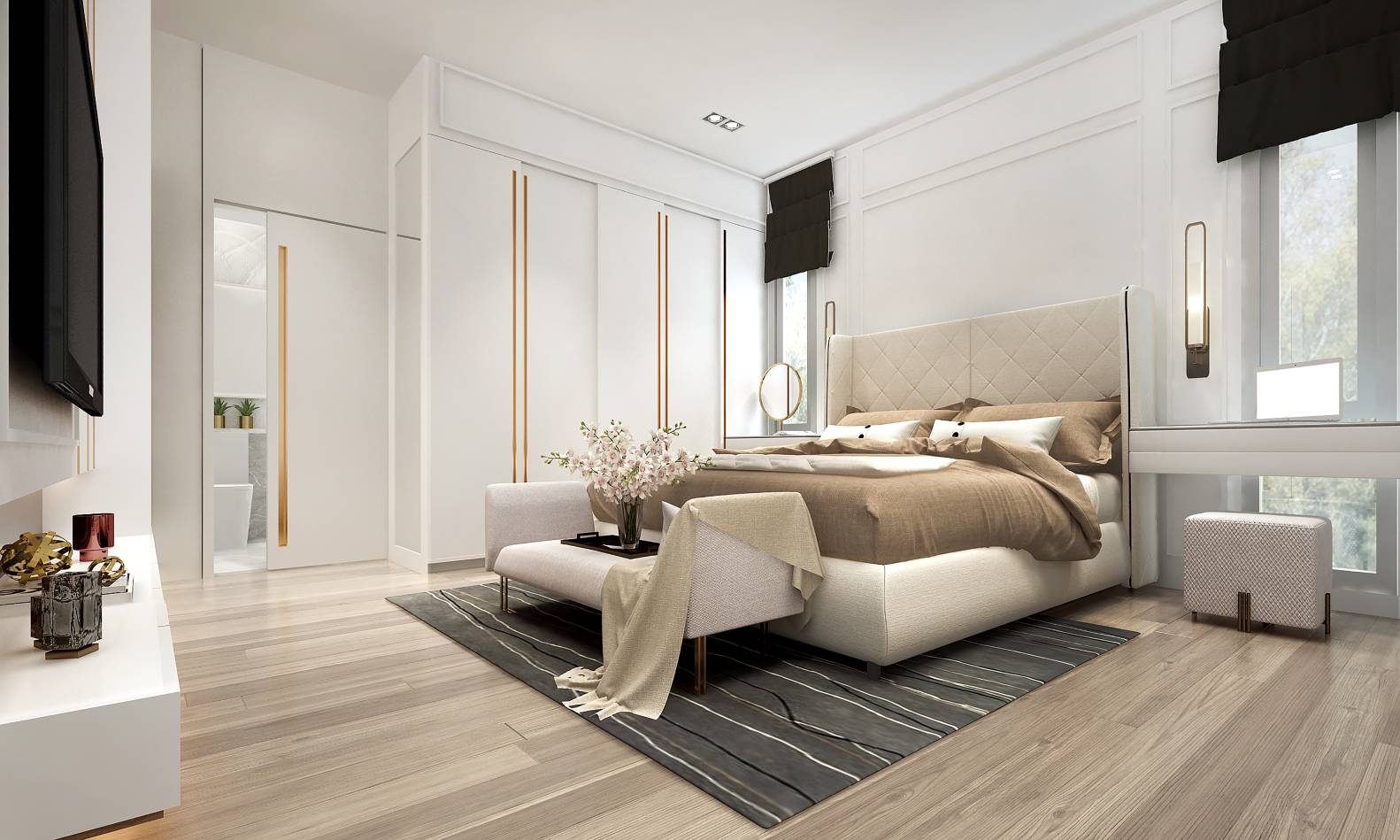 Sie wollen Ihr Schlafzimmer modernisieren? Wir haben die passenden Holzfliesen dazu!