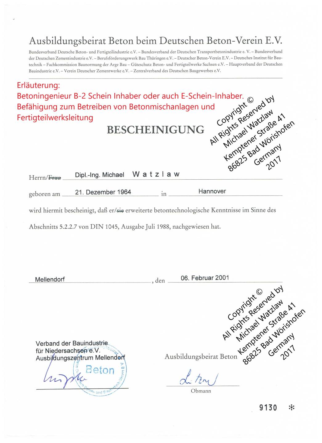 Referenz Ausbildungsbeirat Beton beim Deutschen Beton-Verein E.V.