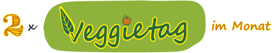Veggie-Tag-Logo - leuchtender Schriftzug auf grünem Hintergrund