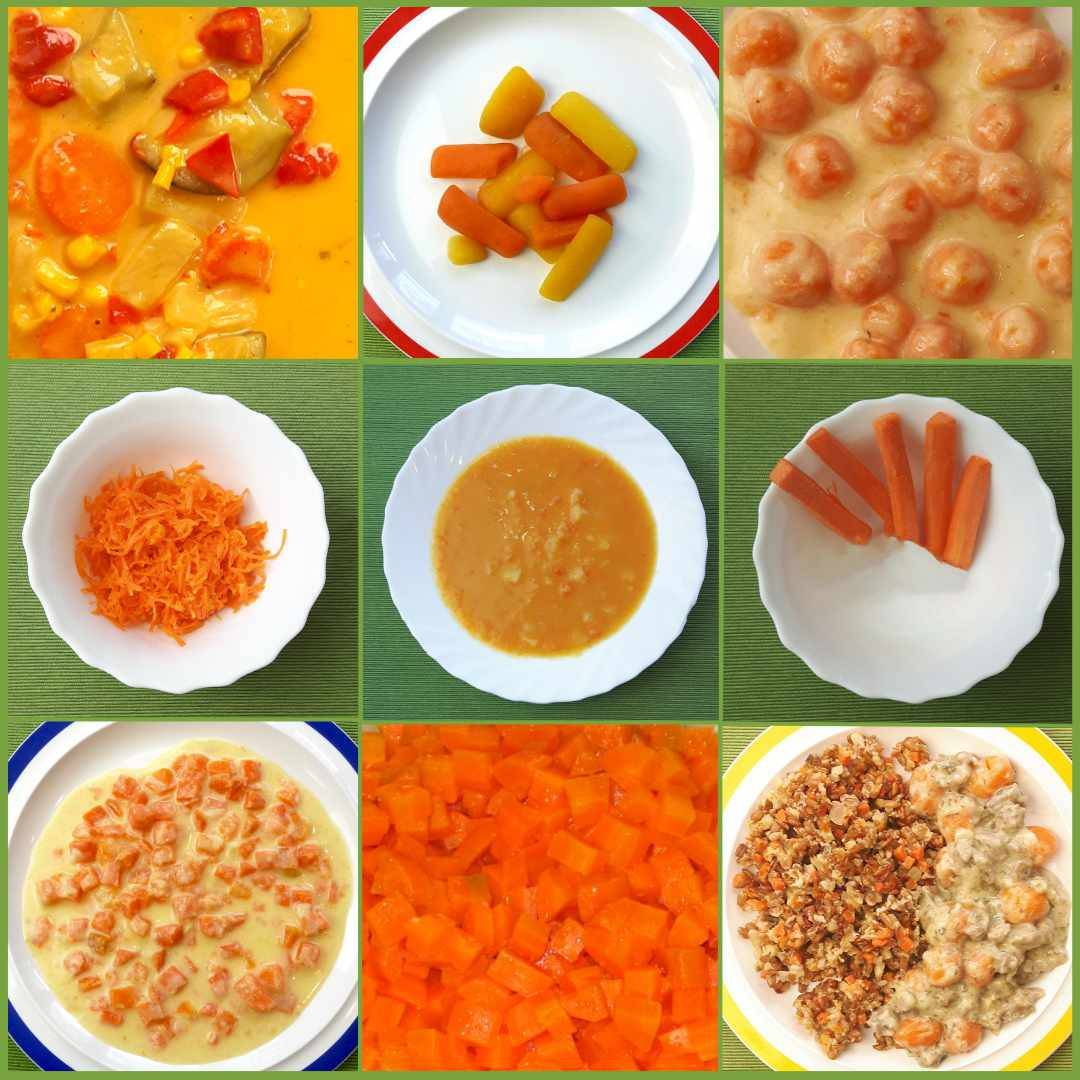 9 verschieden Zubereitungs-Varianten für Karotten