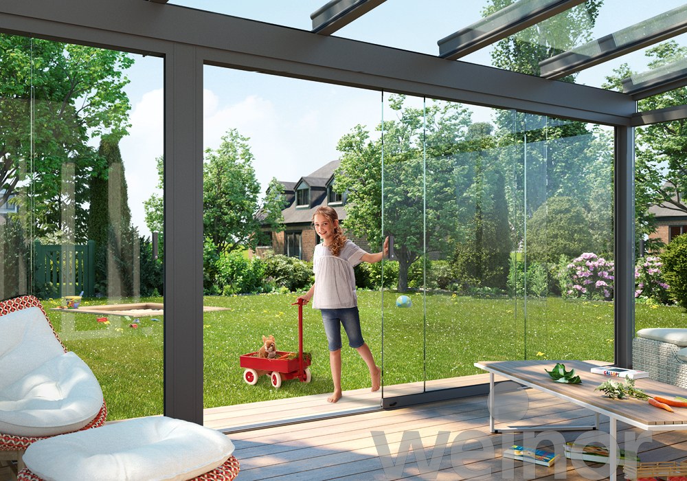 Glasschiebewand wintergarten