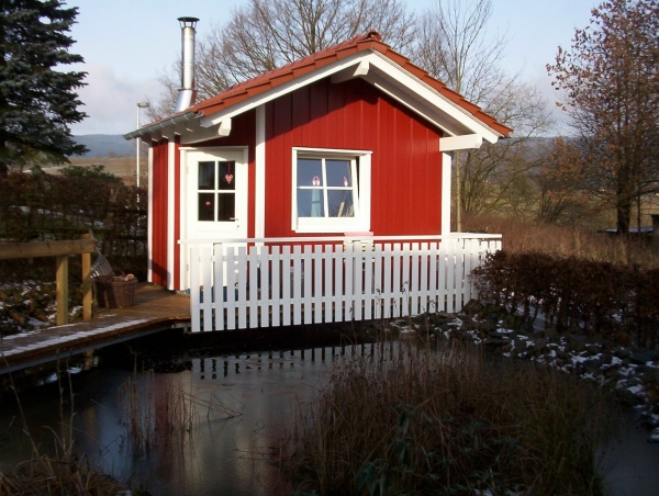 Gartenhaus als Schwedenhaus in Schwedenrot