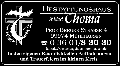 Bestattungshaus Michael Thomä | Beerdigung | Mühlhausen