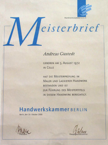 Meisterbrief, Andreas Gustedt
