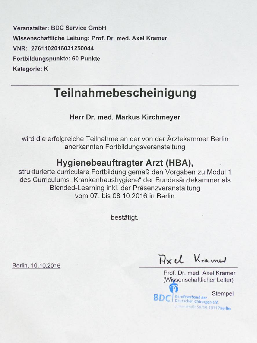 Praxis Dr. Markus & Dr. Michael Kirchmeyer, Aktuelles